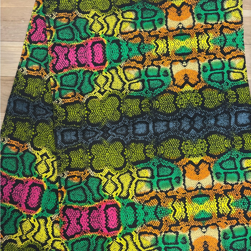 African Print Headwrap: Multicolor Snakeskin - Picture 2 of 3